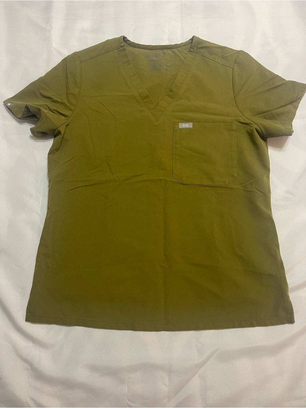 FIGS Martini Olive Catarina One-Pocket Scrub Top M